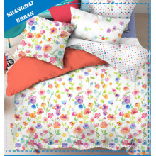 Cotton Polyester Flower Print Duvet Cover Set